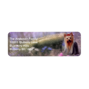 Étiquette Adresse de Retour Yorkshire Terrier