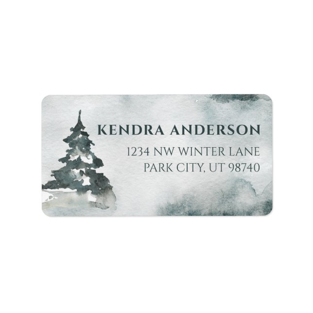 Étiquette Adresse des fleurs d'aquarelle (Devant)