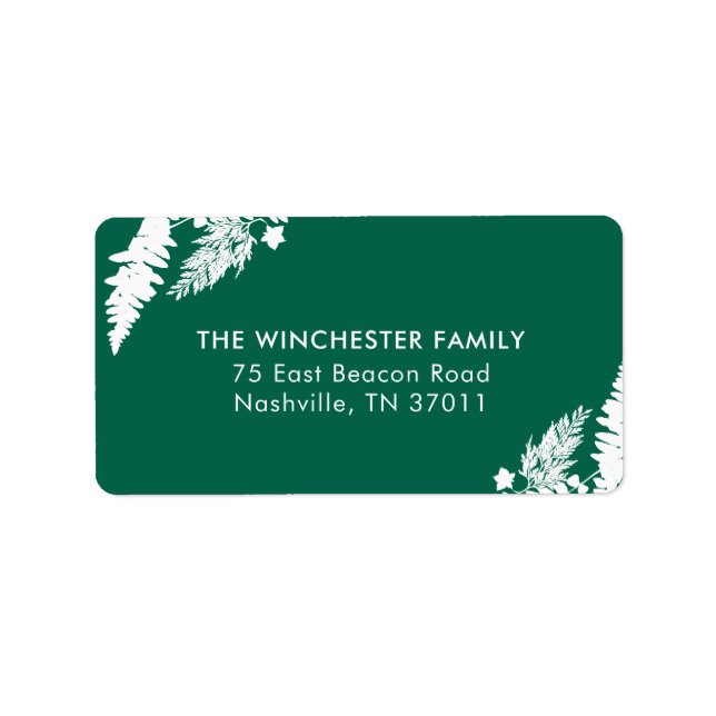 Étiquette Adresse des impressions botaniques (Devant)