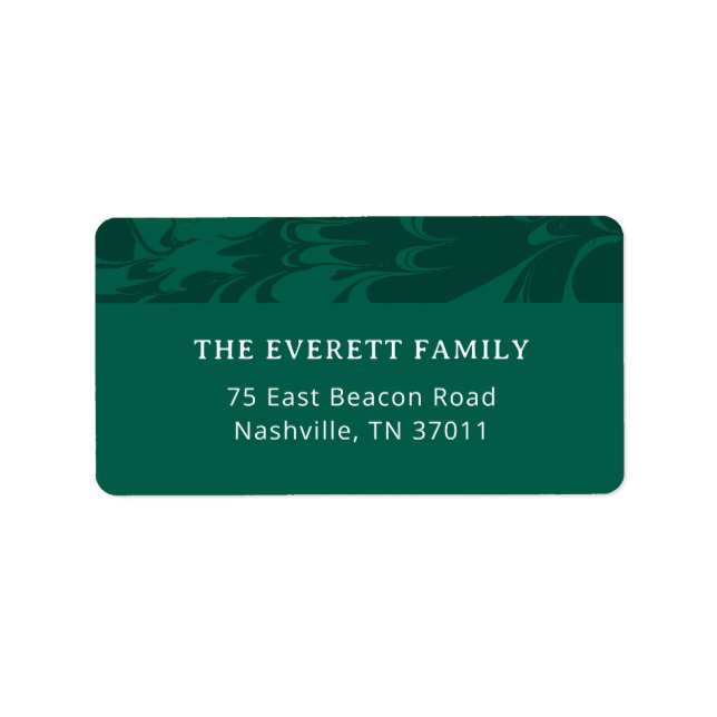 Étiquette Adresse des pins marbrés (Devant)