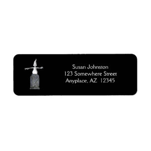 Étiquette Adresse d'Halloween du fantôme coute Tombstone