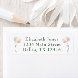 Étiquette Adresse du Baby shower d'aquarelle Cute Dinosaur