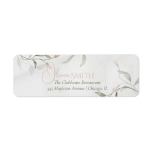 Étiquette Adresse du Baby shower de fleurs de printemps