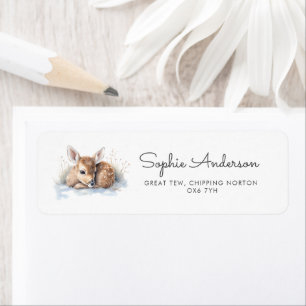Étiquette Adresse du Baby shower d'hiver Oh Deer