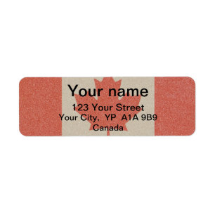 Étiquette Adresse du drapeau canadien Fun unique Expédition 