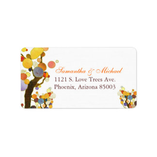 Étiquette Adresse du Mariage Arbres décoratifs