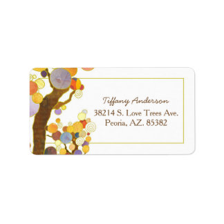 Étiquette Adresse du Mariage de style bohème