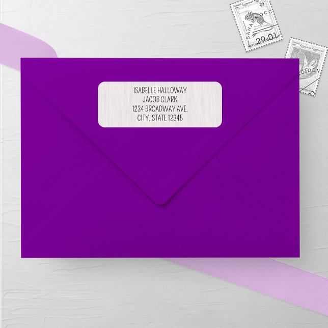 Étiquette Adresse du Mariage en bois blanc rustique (Créateur téléchargé)