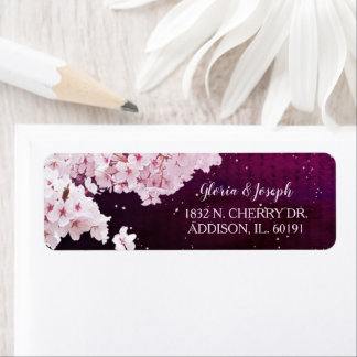 Étiquette Adresse du Mariage Spring Cherry Blossoms