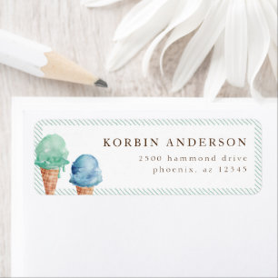 Étiquette Adresse du thème Crème de glace