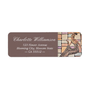 Étiquette Adresse en bronze de beauté