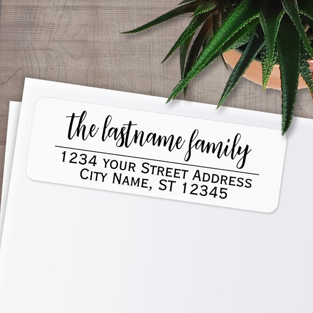 Étiquette Adresse et nom de retour - Romeo Juliet Script (Personalized Return Address Labels - Fun, modern fonts)