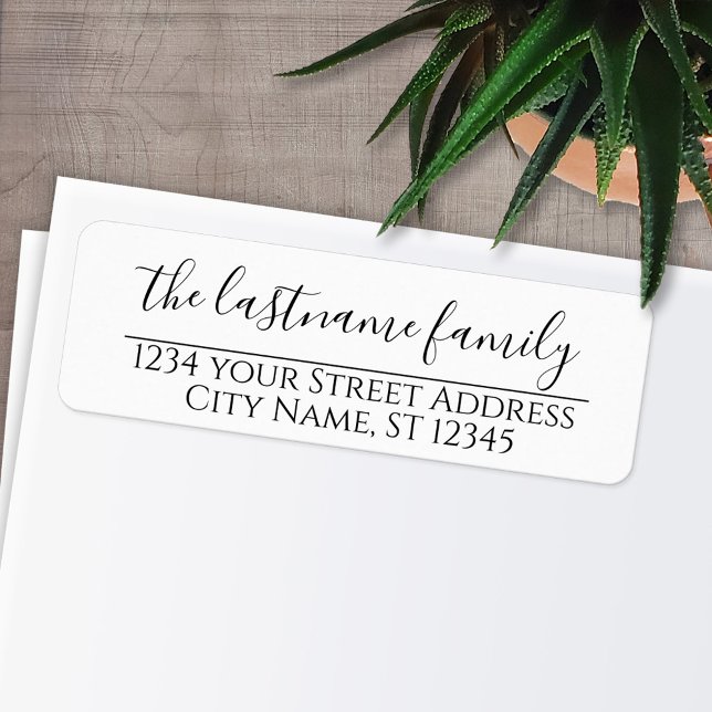Étiquette Adresse et nom de retour - Script Morgana (Personalized Return Address Labels)