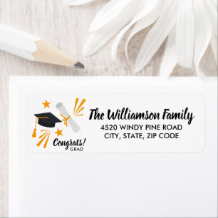 Étiquette Adresse faite sur commande de diplôme de panneau
