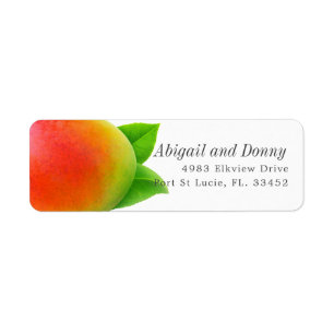 Étiquette Adresse faite sur commande de la mangue d'été