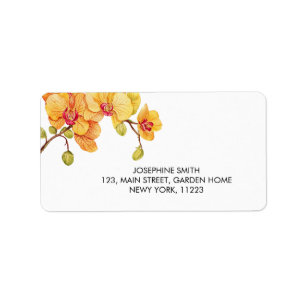 Étiquette Adresse Fleur Fleur Jaune