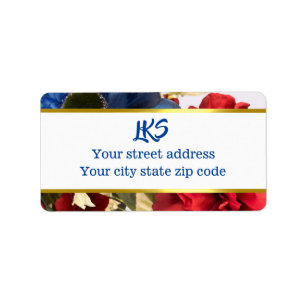 Étiquette Adresse florale patriotique