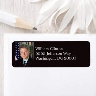 Étiquette Adresse officielle du président Bill Clinton