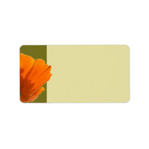Étiquette Adresse orange Lables de pavot