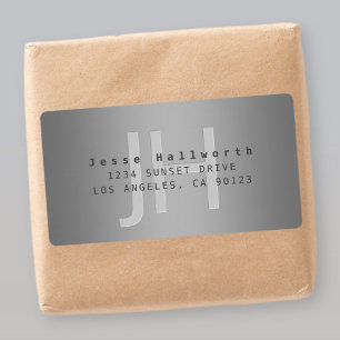 Étiquette Adresse ou produit de retour de dégradé moderne mo
