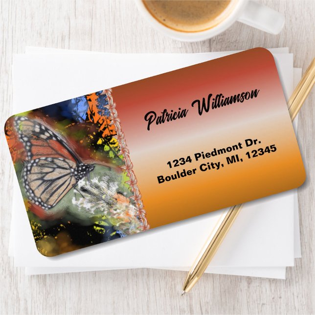 Étiquette Adresse papillon d'anniversaire (Créateur téléchargé)