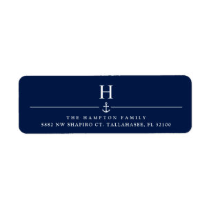 Étiquette Adresse personnalisable nautique de marine