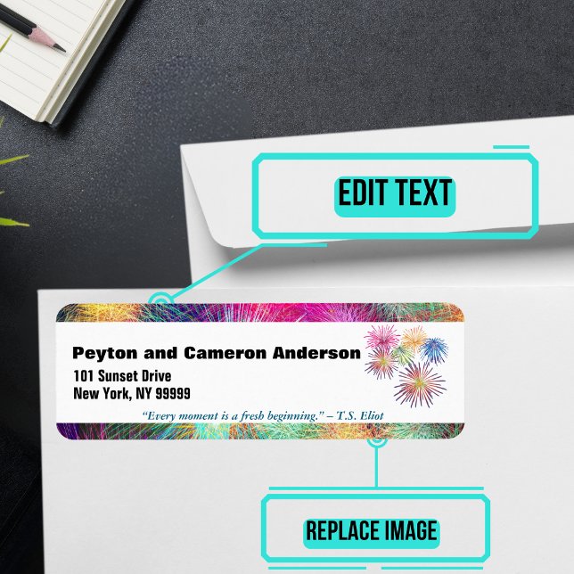 Étiquette Adresse personnalisée à thème de janvier (Please enjoy our mailing labels. There is one for every month.)