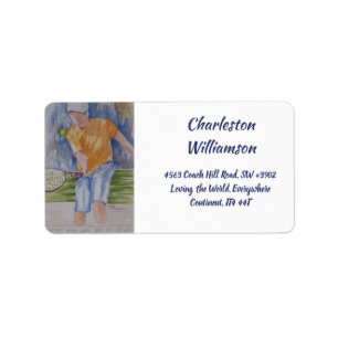 Étiquette Adresse personnelle de Tennis Match