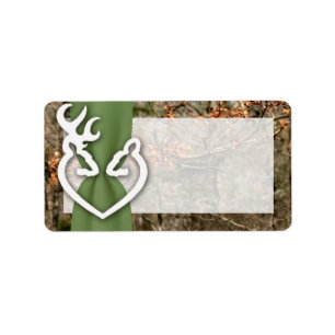 Étiquette Adresse postale de 1,25 po x 2,75 po Deer Couple D