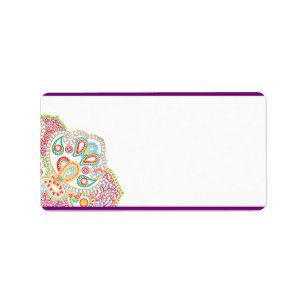 Étiquette Adresse postale de 1,25 po x 2,75 po Purple Palace