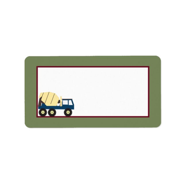 Étiquette Adresse postale de la zone de construction (Devant)