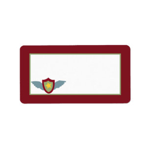 Étiquette Adresse postale de l'avion vintage