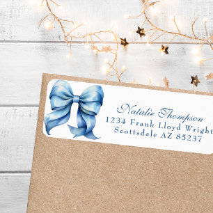 Étiquette Adresse postale de retour de la boîte bleue person