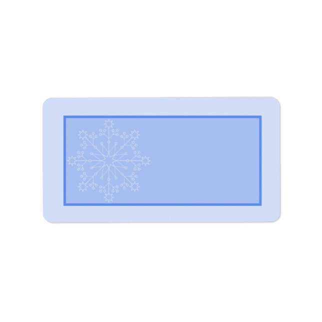 Étiquette Adresse postale du Mariage Snowflake (Devant)