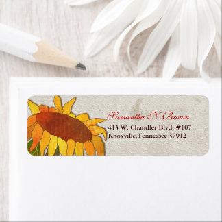 Étiquette Adresse professionnelle de Sunflower Fall