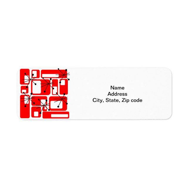 Étiquette Adresse rétro (Devant)