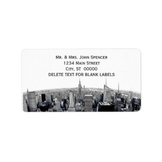 Étiquette Adresse Skyline NYC n° 2 H correspondant