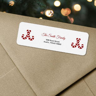 Étiquette Adresse Sucre d'orge Joyeux Noël