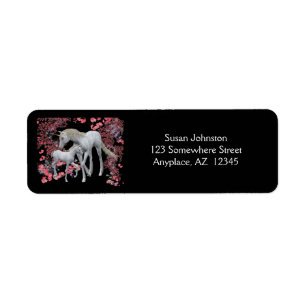 Étiquette Adresse Unicorn Mare Et Foal Imaginaire