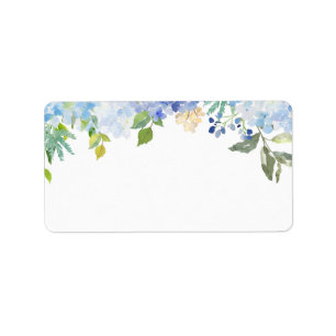 Étiquette Adresse vide de l'aquarelle   de fleur de la