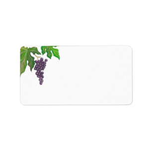 Étiquette Adresse vide de raisins de partie d'échantillon d