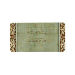 Étiquette Adresse vintage élégante 2 d'étiquette de maria