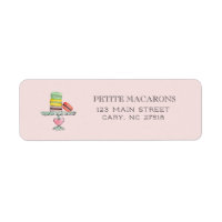 Adresses de retour rose Macarons mignons