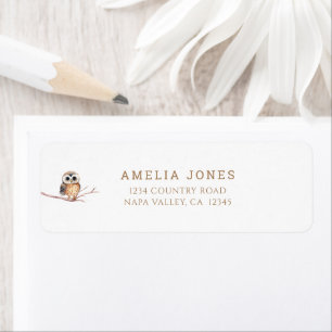 Étiquette Adventure Await Woodland Teddy Bear Adresse