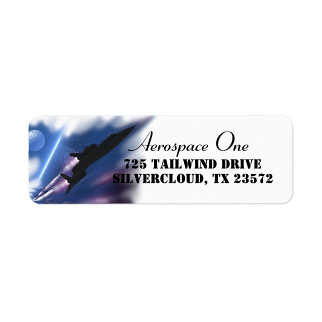 Étiquette Aéronefs Shockwave SR-71 (Devant)