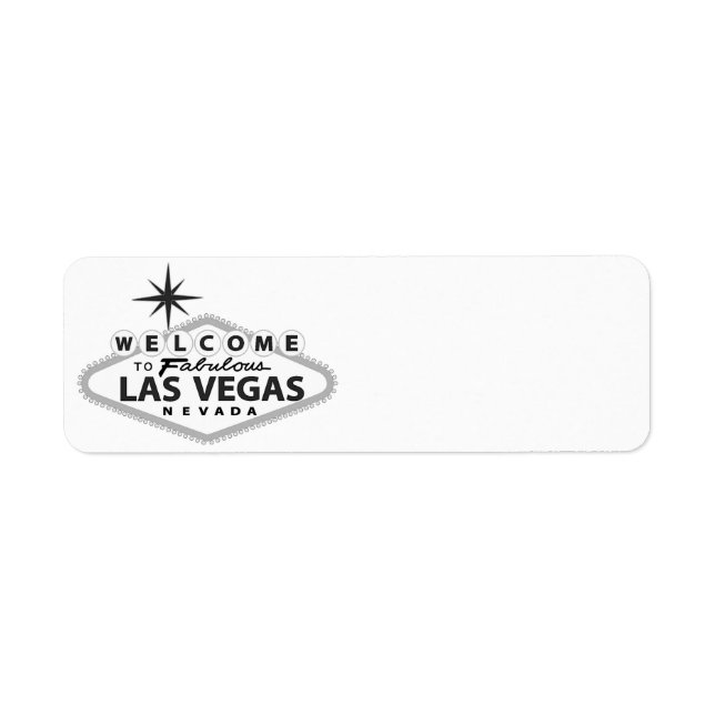 Étiquette Affiche de bienvenue à Las Vegas Custom Blank Étiq (Devant)