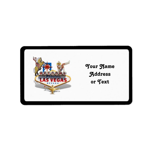 Étiquette Affiche de bienvenue Las Vegas (Devant)