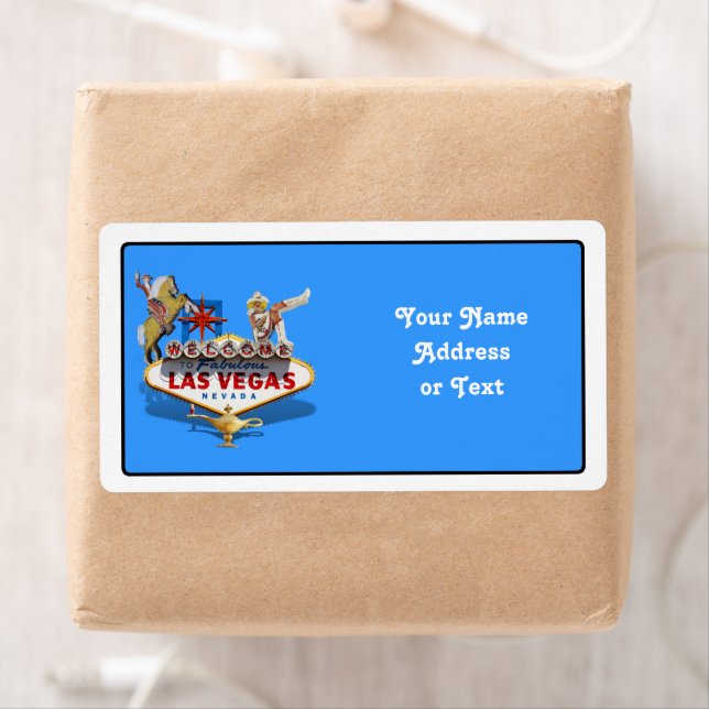 Étiquette Affiche de bienvenue Las Vegas (En situation)
