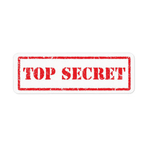 Étiquette affligé par rouge extrêmement secret