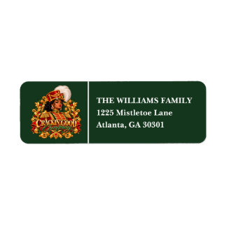 Étiquette African American Christmas Black Woman Nutcracker